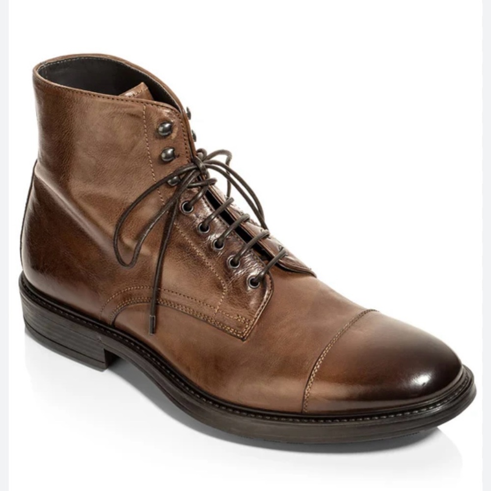 To Boot New York Adam Derrick Cap Toe Boot Italian Calf Leather Sz.10